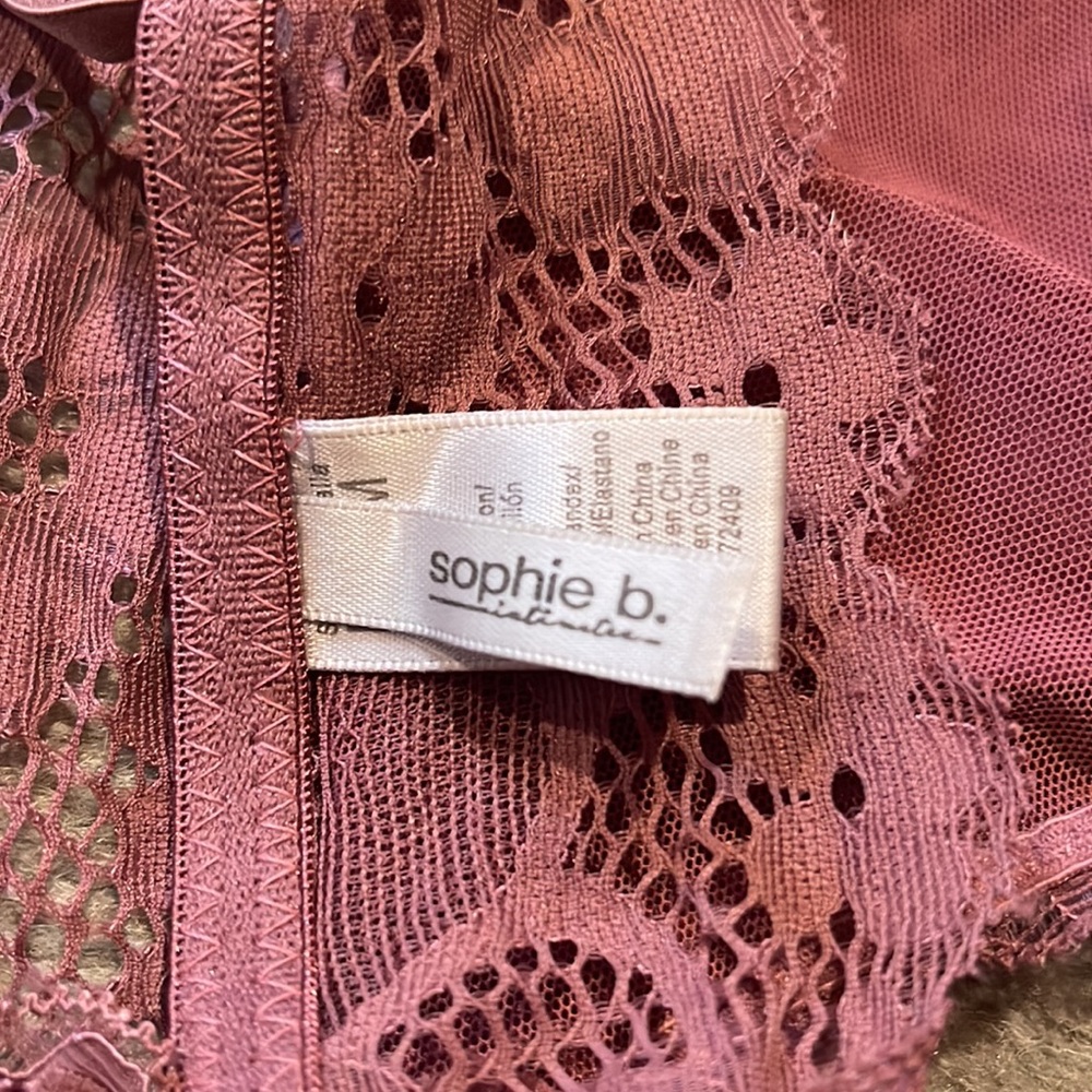 Sophie b. Lace Bralette dusty rose size M - Picture 6 of 7